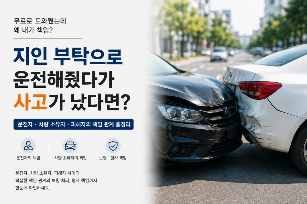 부탁으로운전하다가사고나면책임