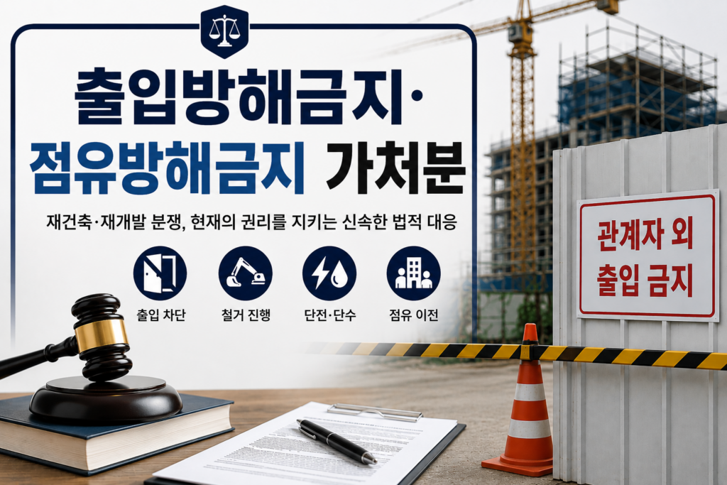 출입방해금지 점유방해금지가처분